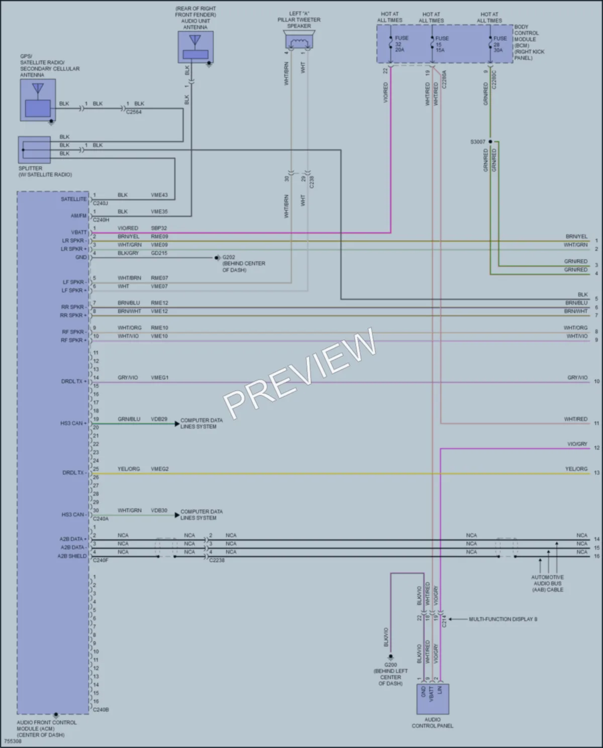 2021 Ford F150Hybrid Radio wiring diagram preview