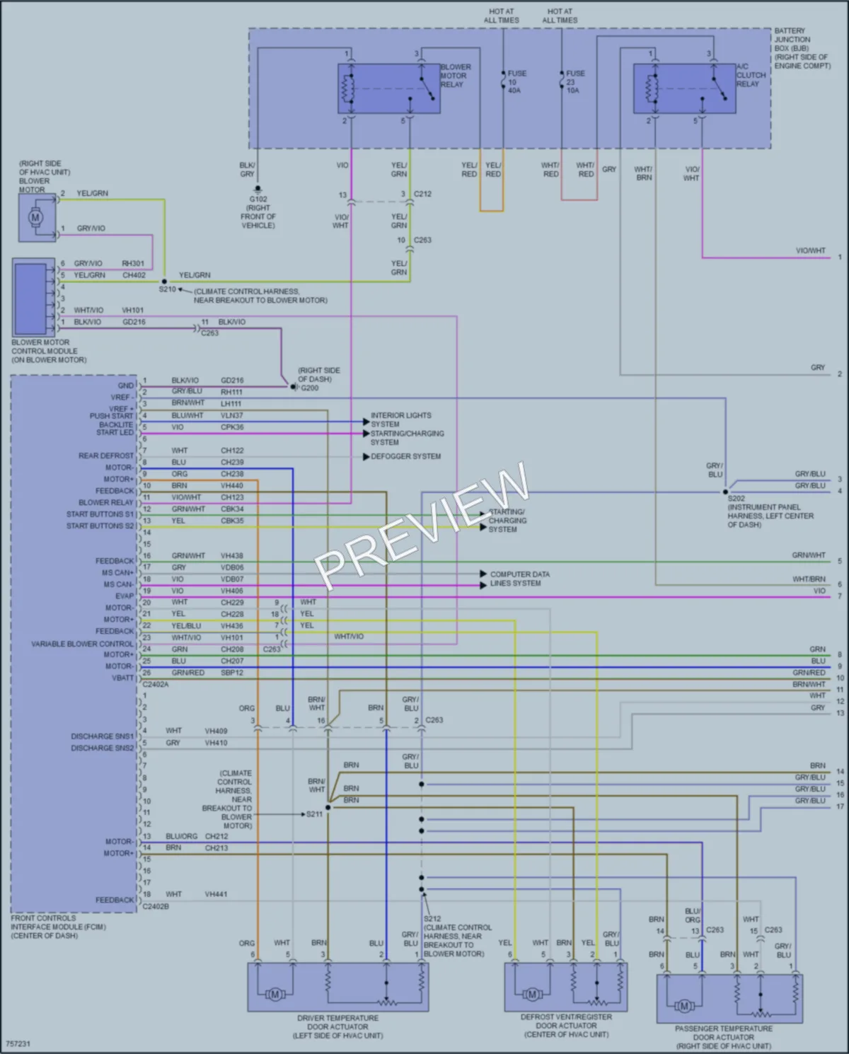 2021 Ford Mustang Air Conditioning wiring diagram preview