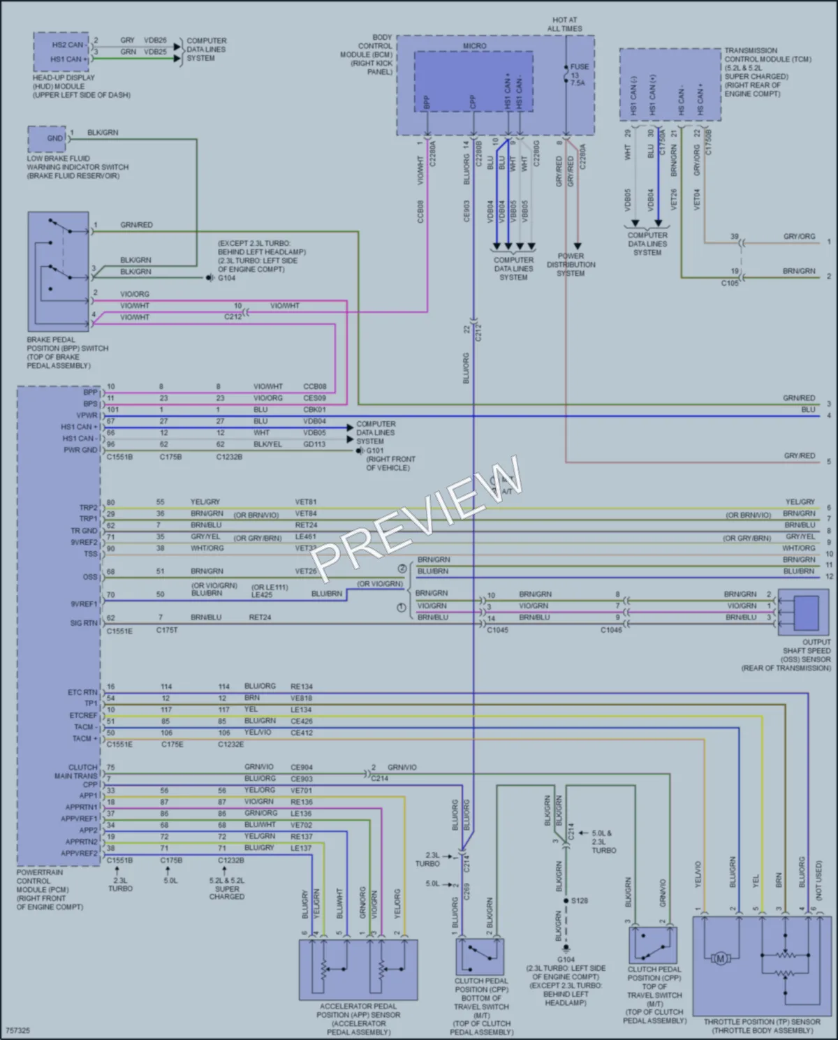2021 Ford Mustang Cruise Control wiring diagram preview