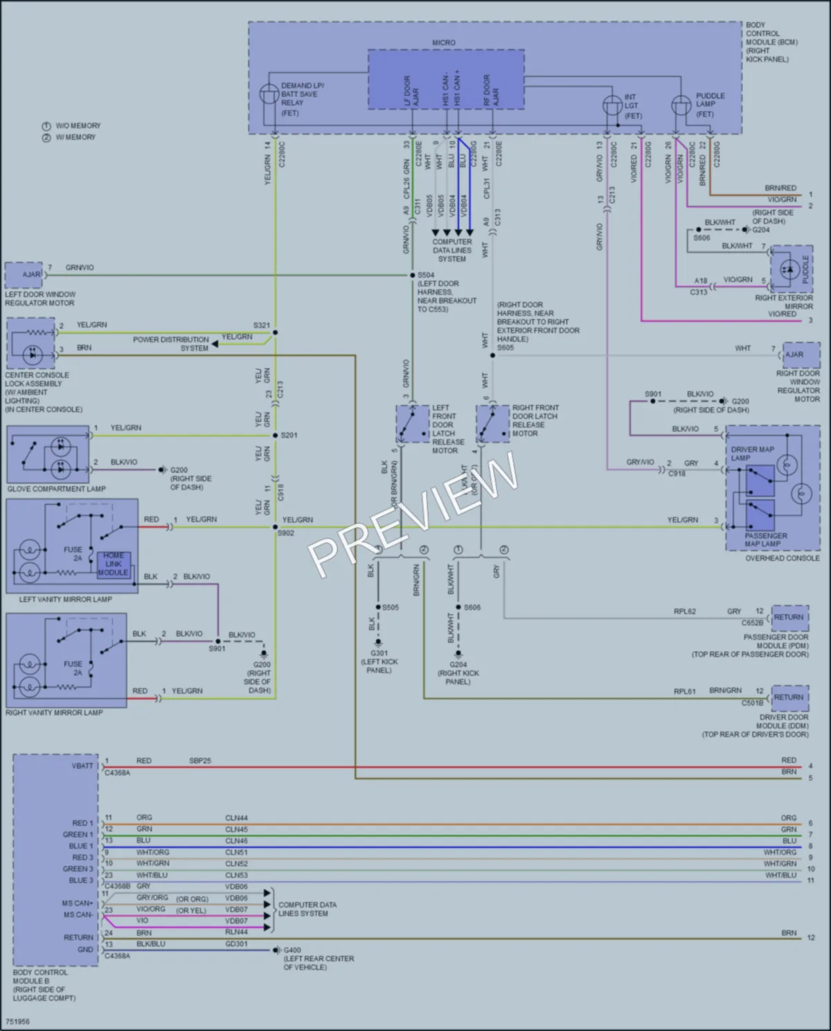 2021 Ford Mustang Interior Lights wiring diagram preview