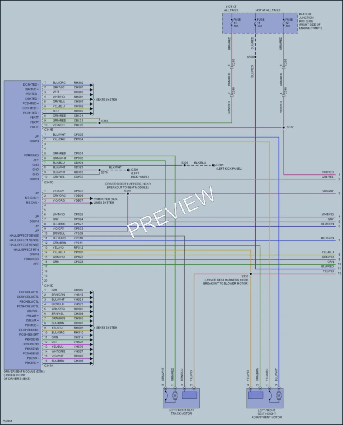 2021 Ford Mustang Memory Systems wiring diagram preview