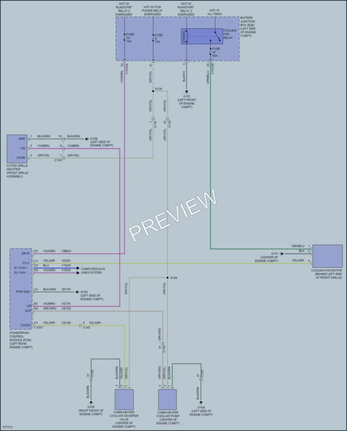 2021 Ford MustangMachE Cooling Fan wiring diagram preview