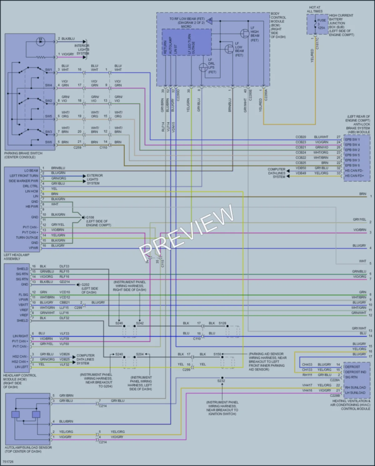 2021 Ford MustangMachE Headlights wiring diagram preview