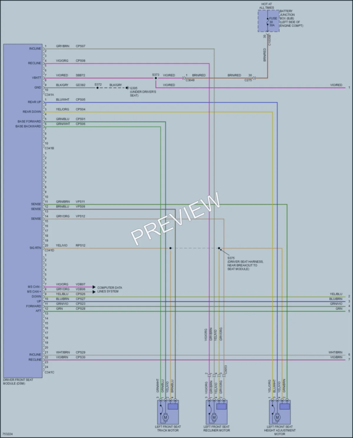 2021 Ford MustangMachE Memory Systems wiring diagram preview