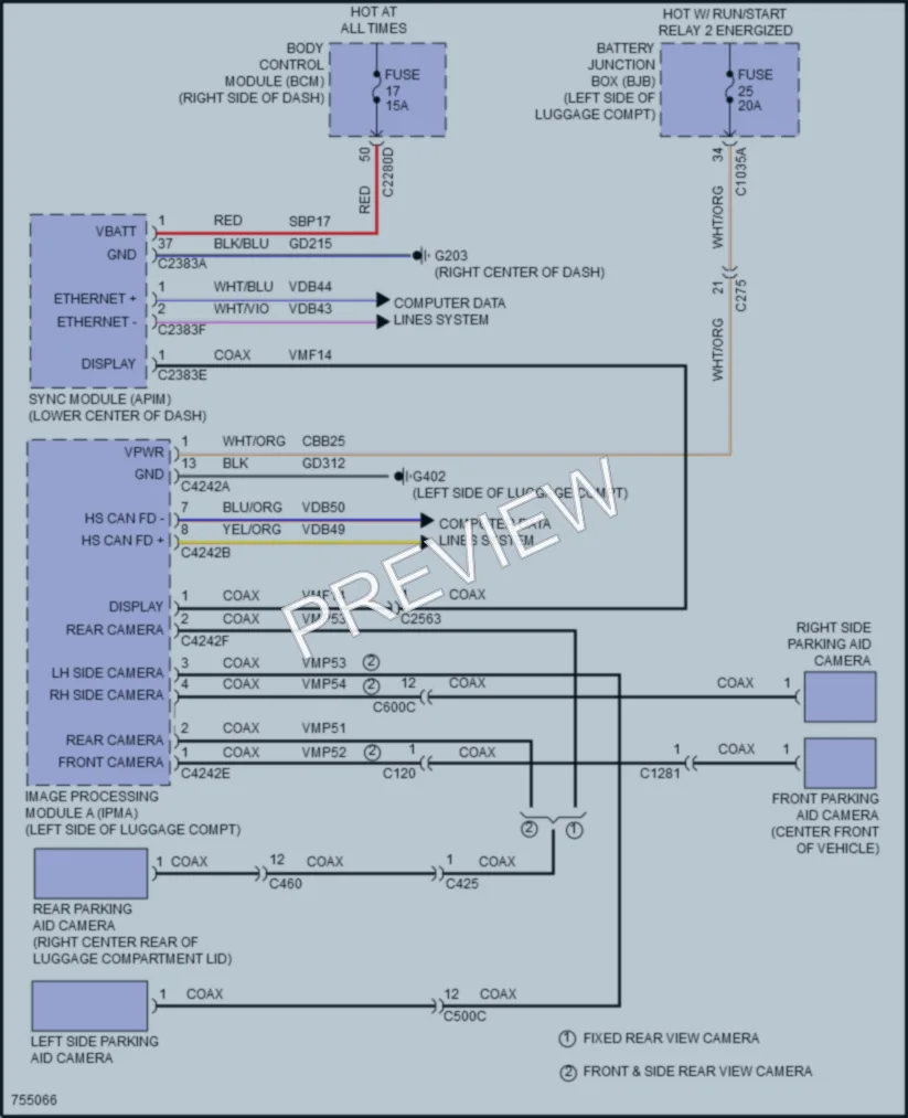2021 Ford MustangMachE Navigation wiring diagram preview