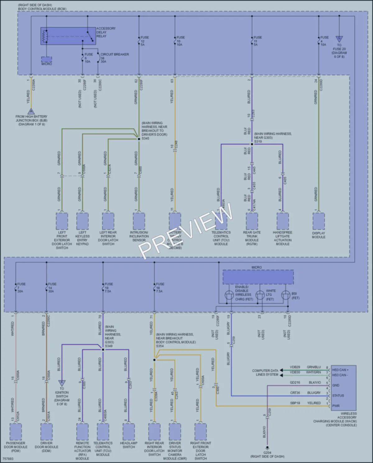 2021 Ford MustangMachE Power Distribution wiring diagram preview