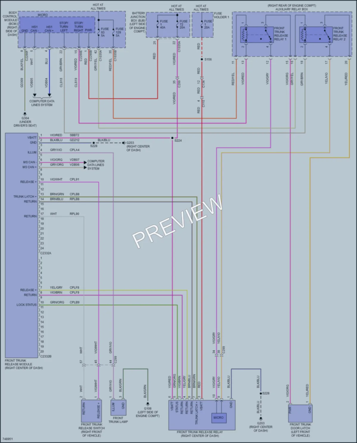 2021 Ford MustangMachE Trunk Tailgate Fuel Door wiring diagram preview