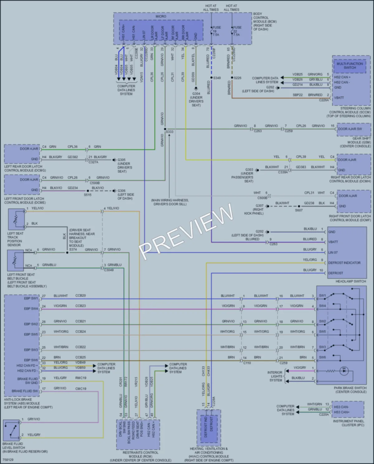 2021 Ford MustangMachE Warning Systems wiring diagram preview