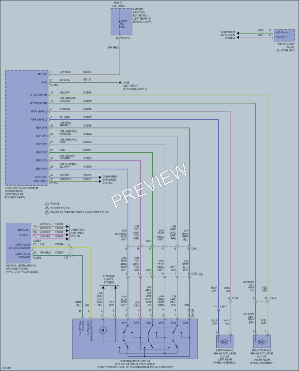 2021 Ford PoliceInterceptorUtility Shift Interlock wiring diagram preview