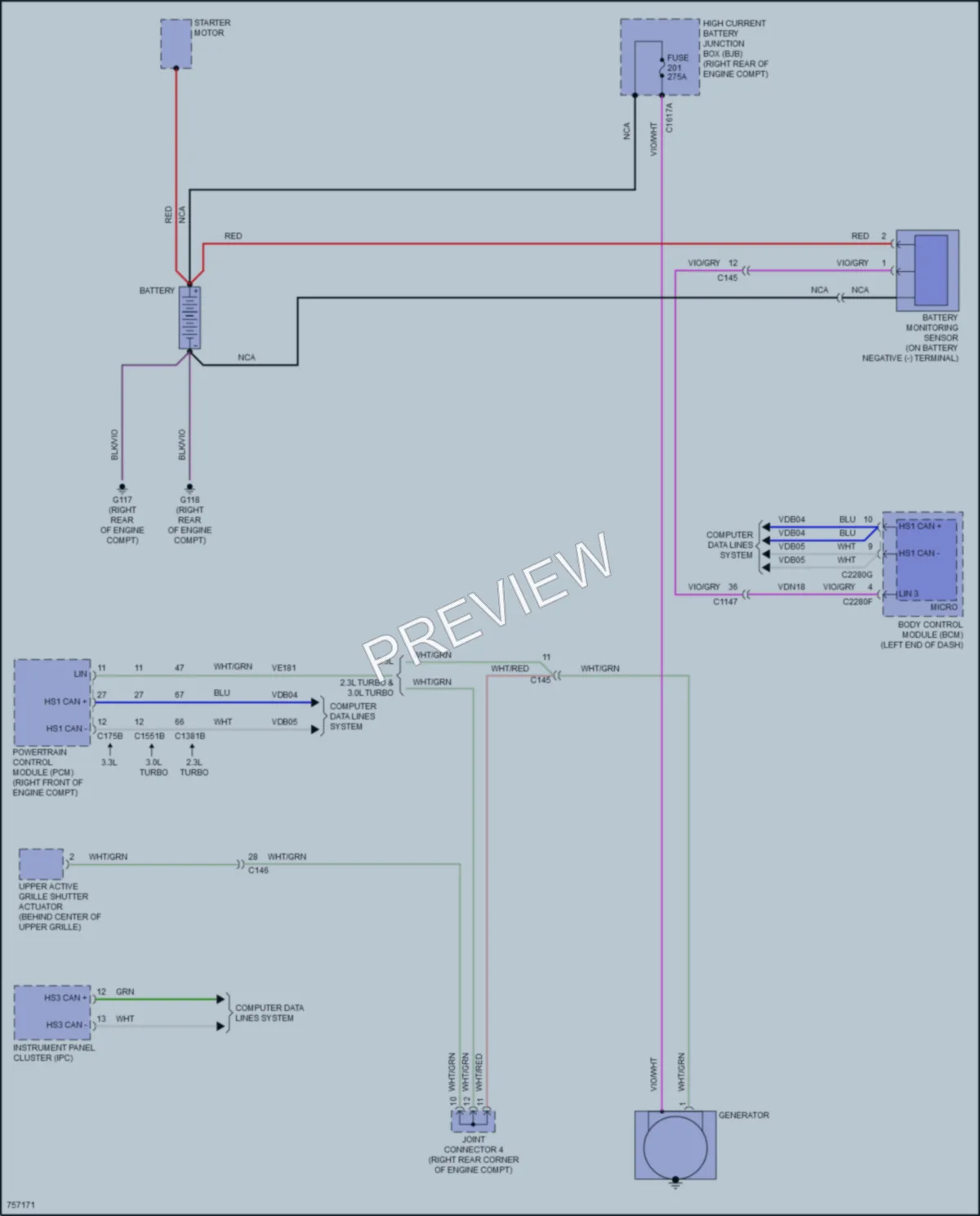 2021 Ford PoliceInterceptorUtility Starting Charging wiring diagram preview