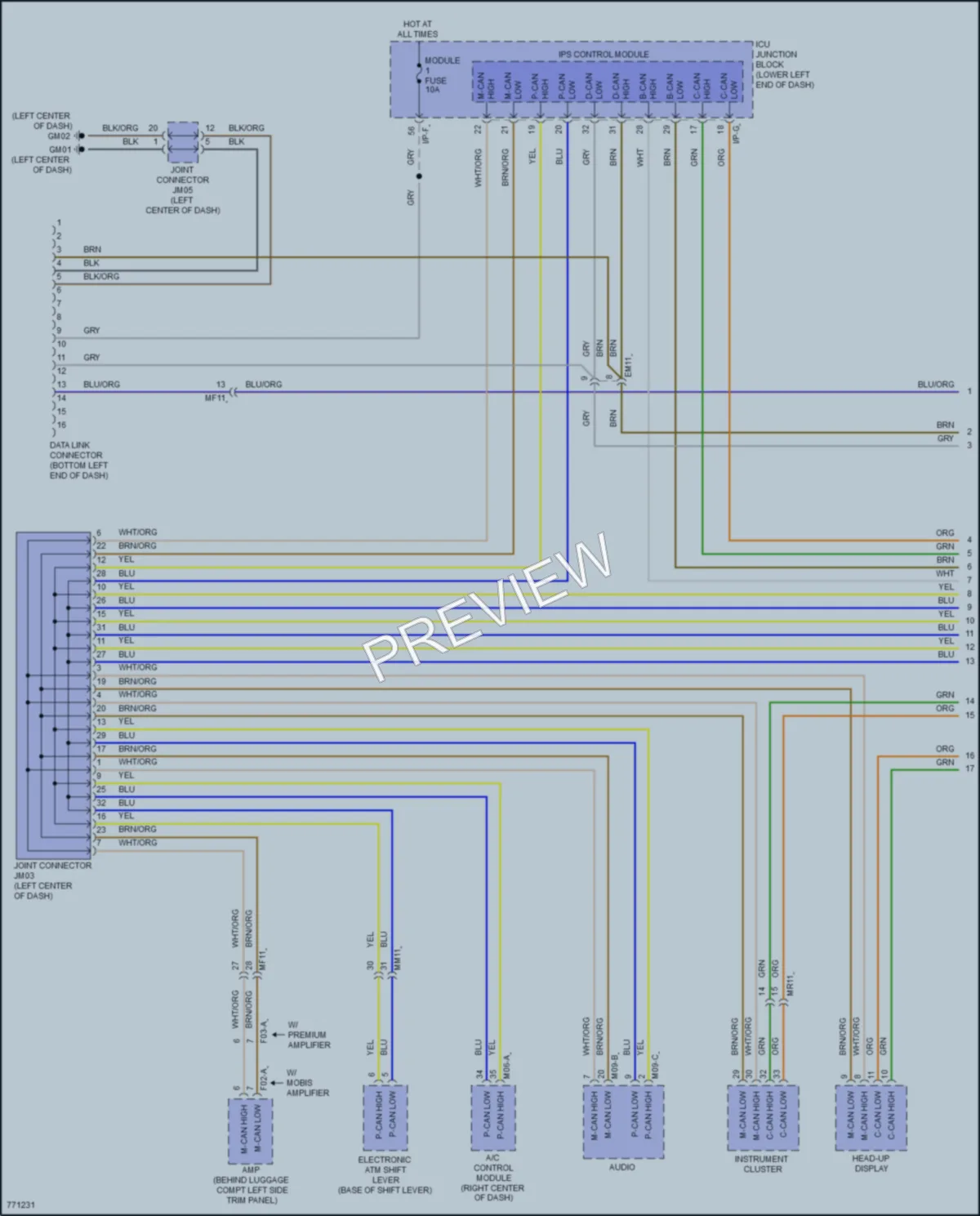 2021 Genesis G70 Computer Data Lines wiring diagram preview