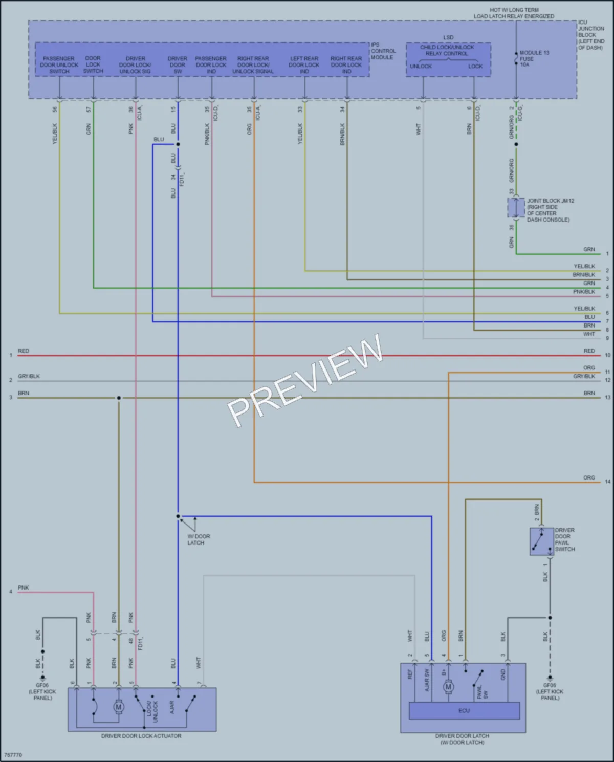2021 Genesis G80 Anti Theft wiring diagram preview