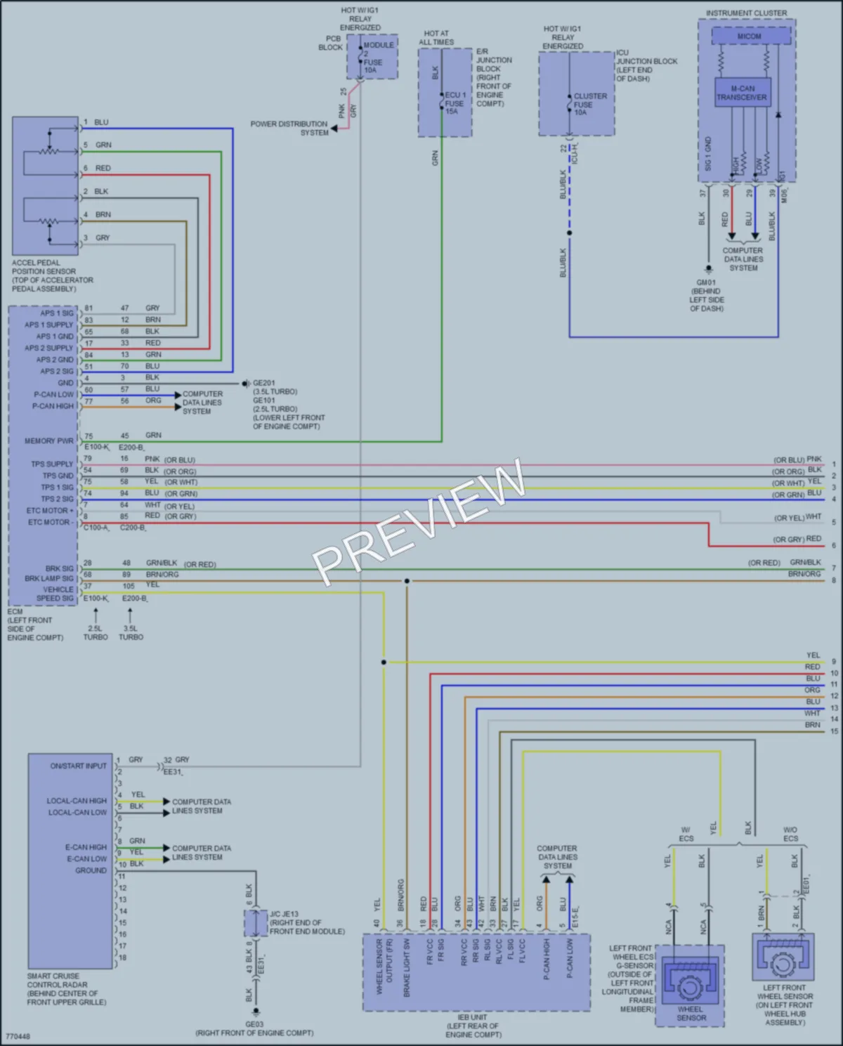 2021 Genesis G80 Cruise Control wiring diagram preview