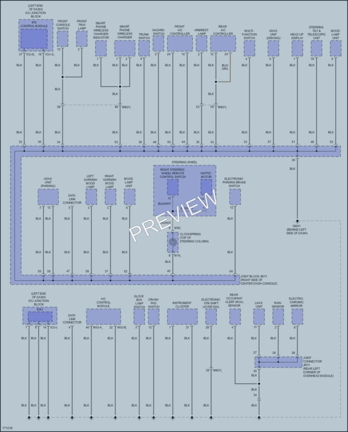 2021 Genesis G80 Ground Distribution wiring diagram preview