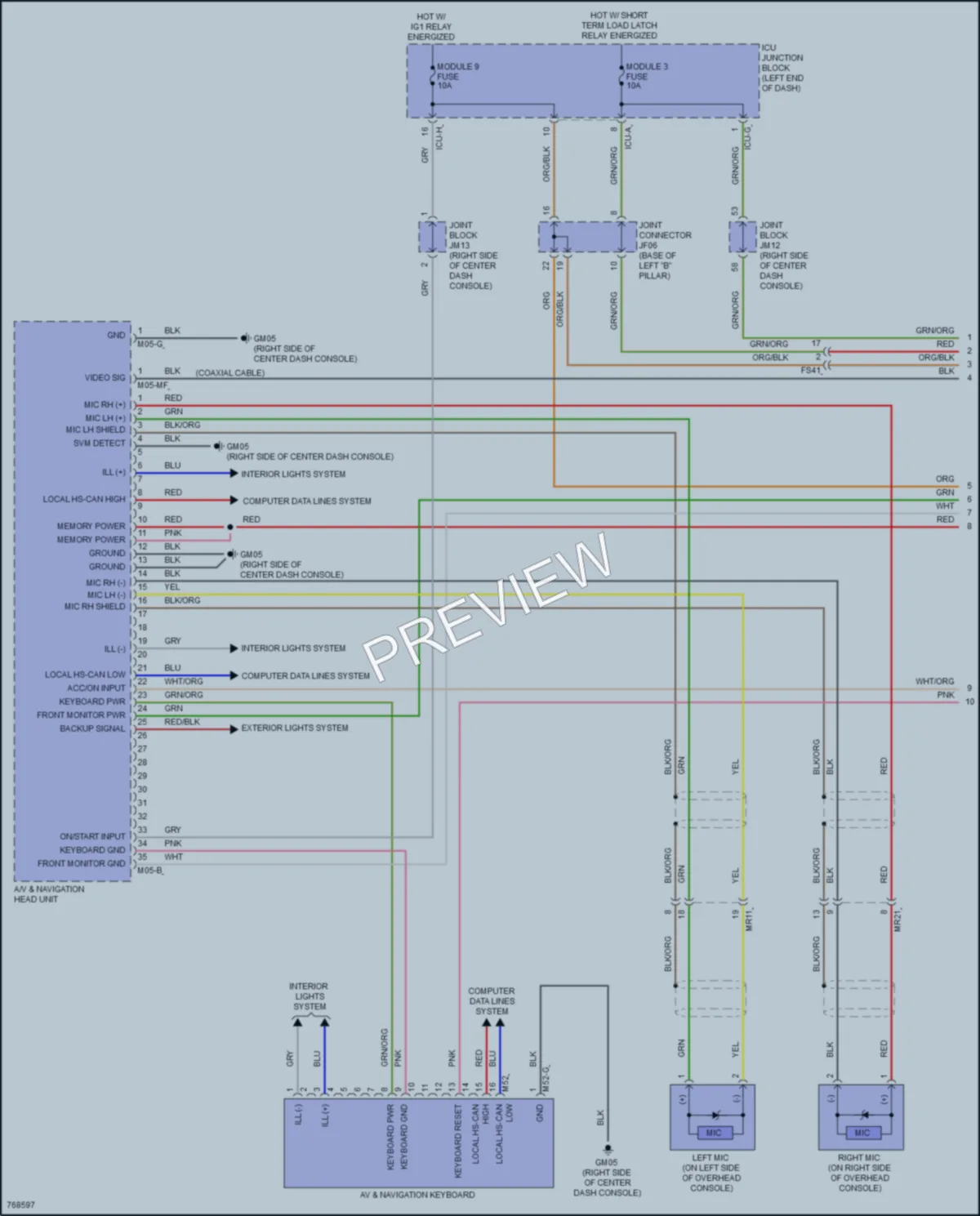 2021 Genesis G80 Radio wiring diagram preview