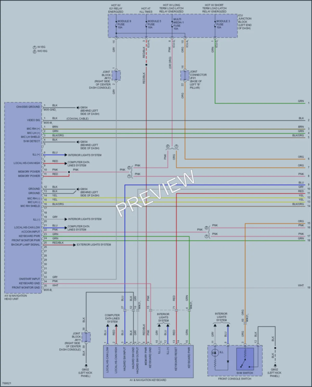 2021 Genesis GV80 Radio wiring diagram preview