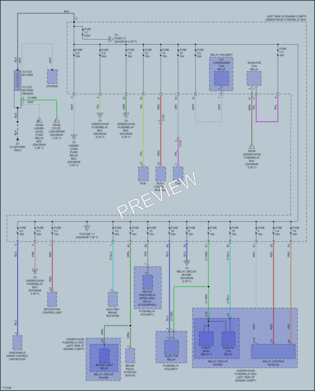 2021 Honda CRV Power Distribution wiring diagram preview