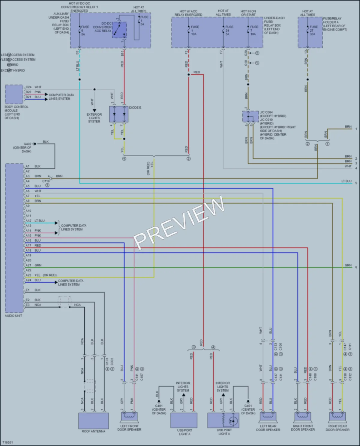 2021 Honda CRV Radio wiring diagram preview