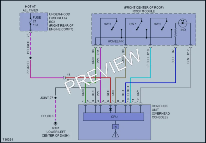 2021 Honda ClarityFuelCell Navigation wiring diagram preview