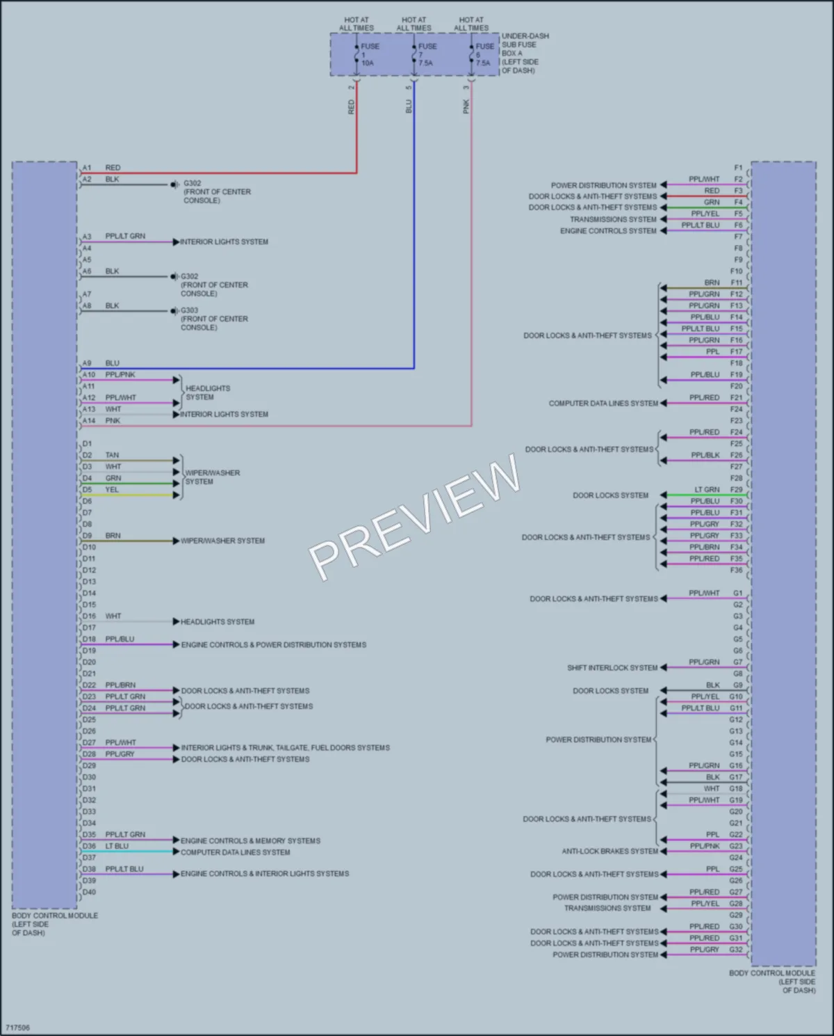 2021 Honda ClarityPlugIn Body Control Modules wiring diagram preview