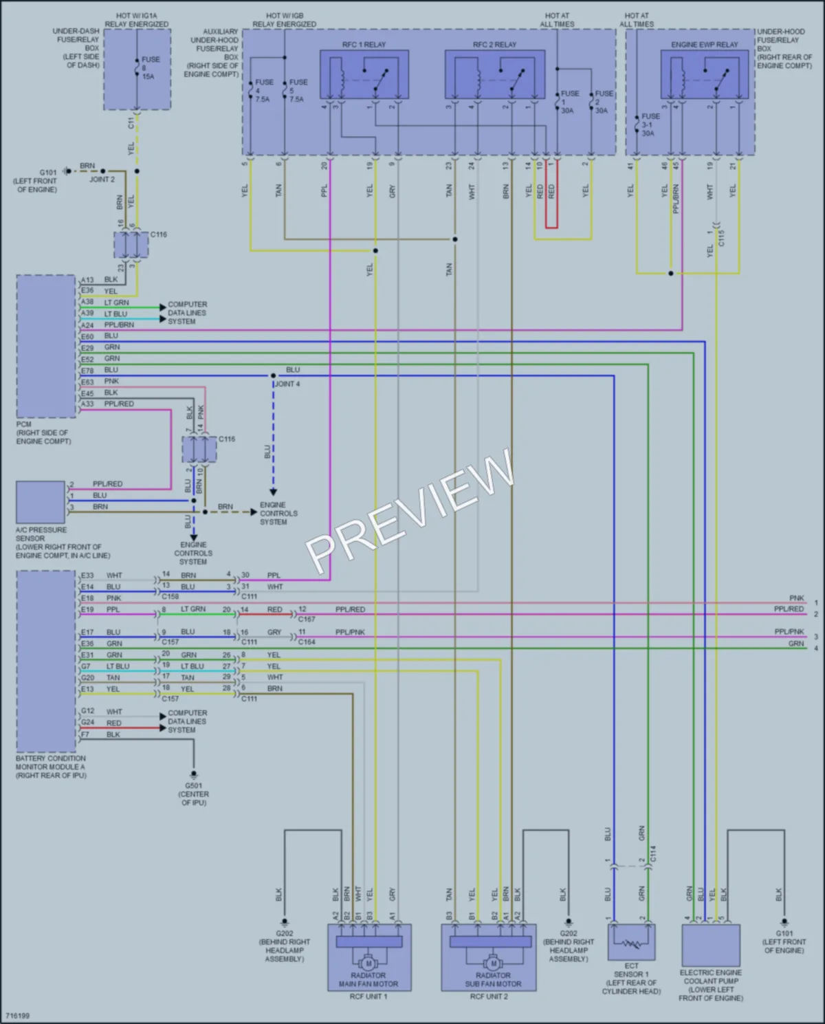 2021 Honda ClarityPlugIn Cooling Fan wiring diagram preview