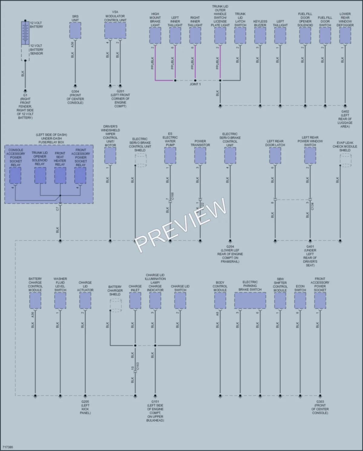 2021 Honda ClarityPlugIn Ground Distribution wiring diagram preview