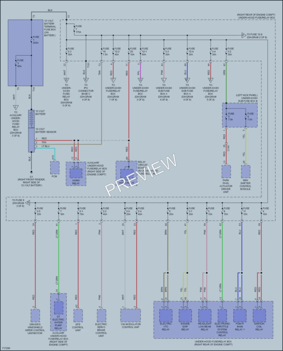 2021 Honda ClarityPlugIn Power Distribution wiring diagram preview