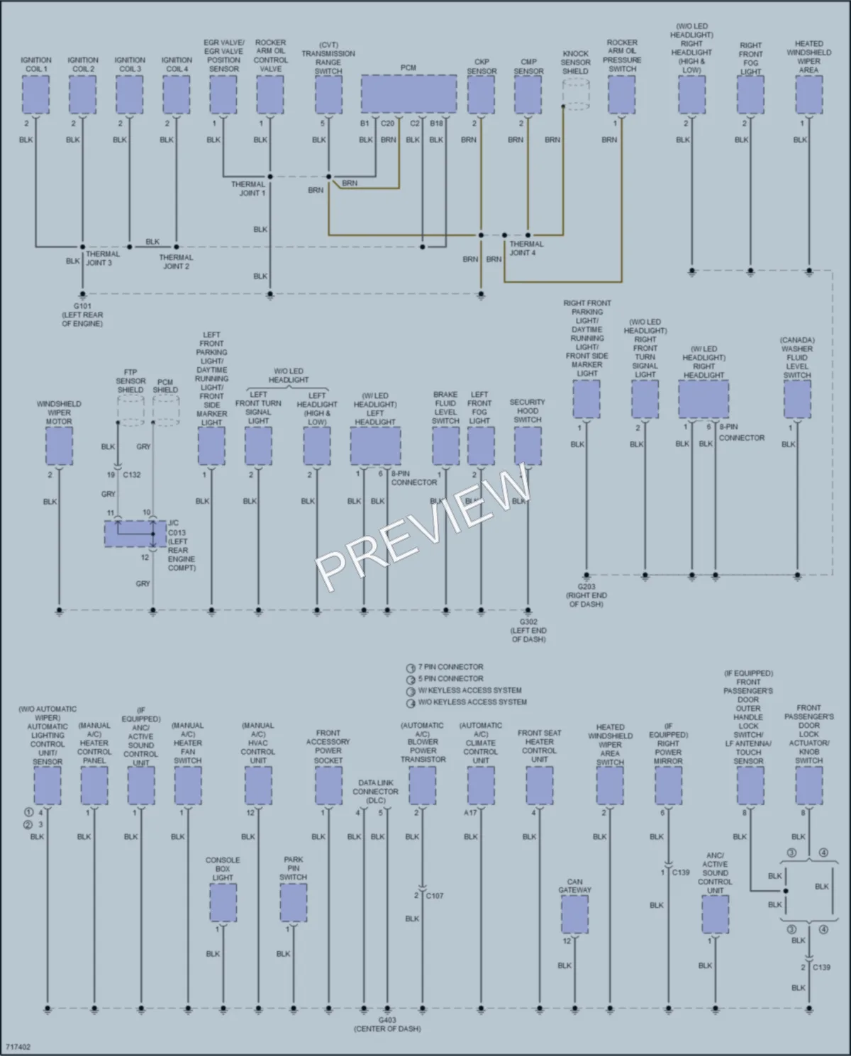 2021 Honda HRV Ground Distribution wiring diagram preview