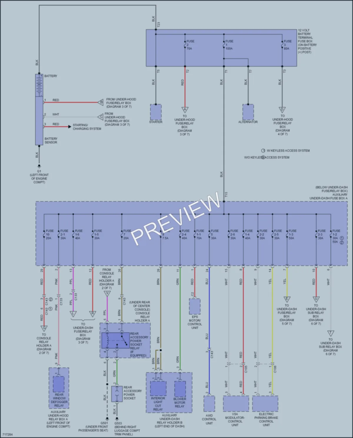 2021 Honda HRV Power Distribution wiring diagram preview