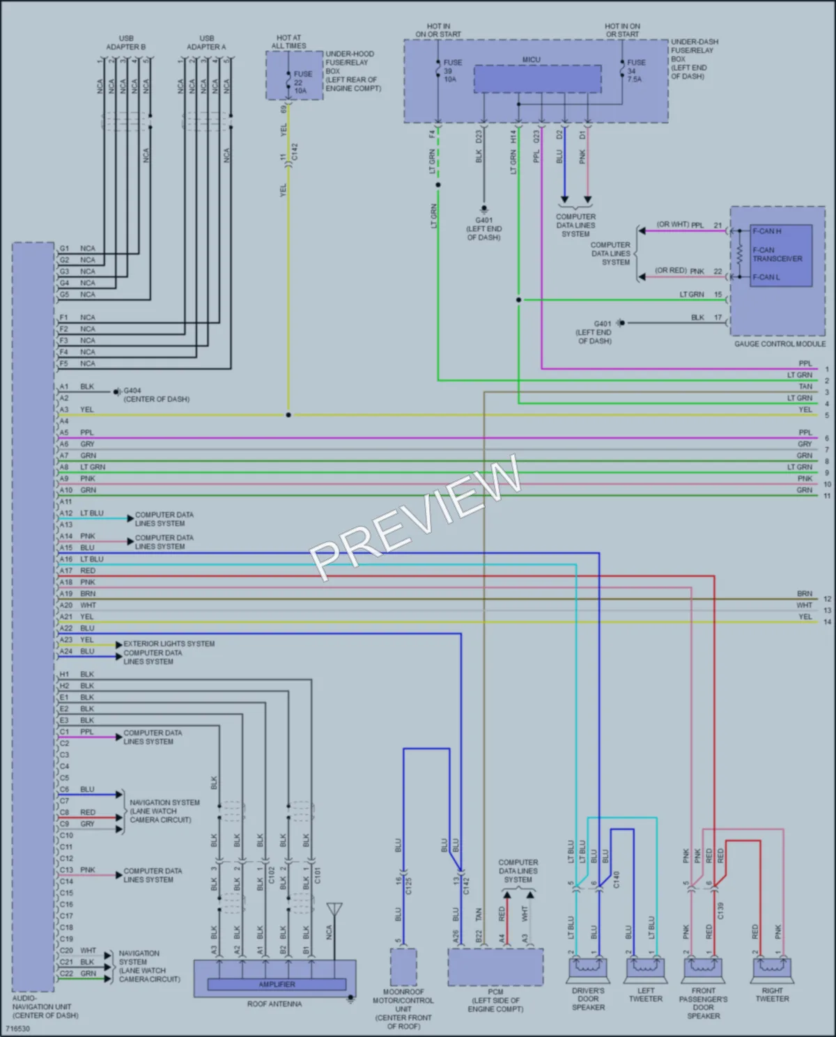 2021 Honda HRV Radio wiring diagram preview