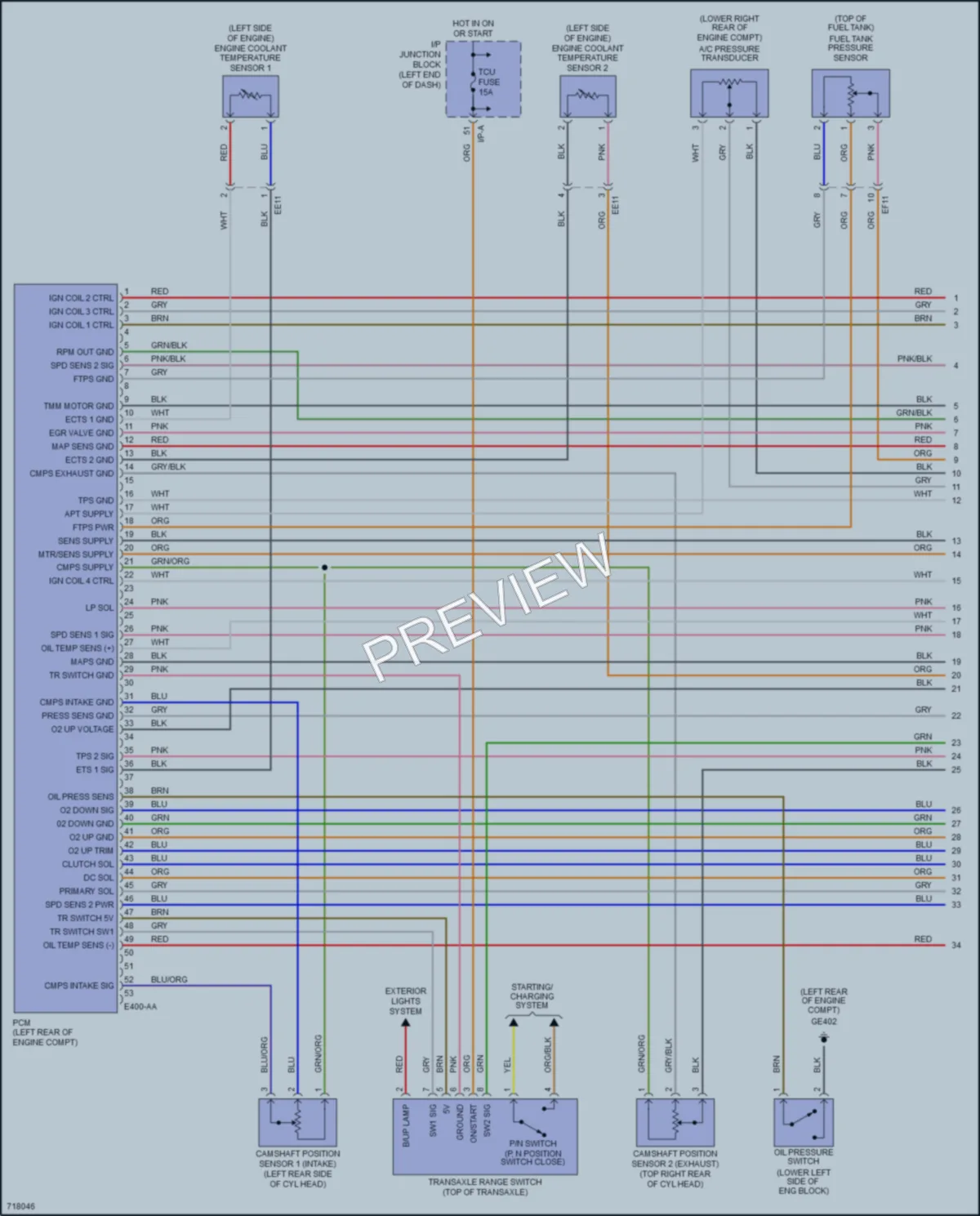 2021 Hyundai Accent Engine Performance wiring diagram preview