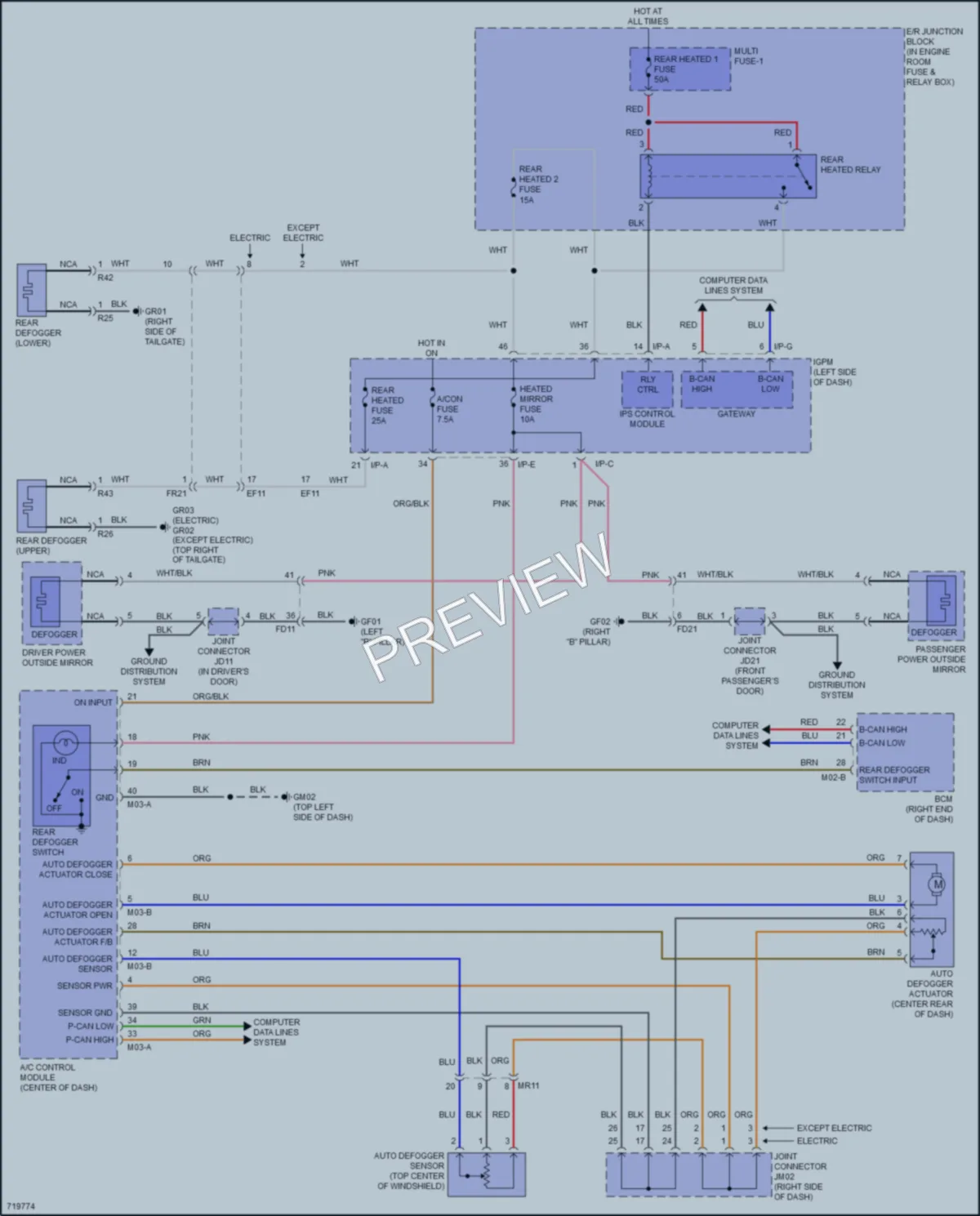 2021 Hyundai IoniqElectric Defoggers wiring diagram preview