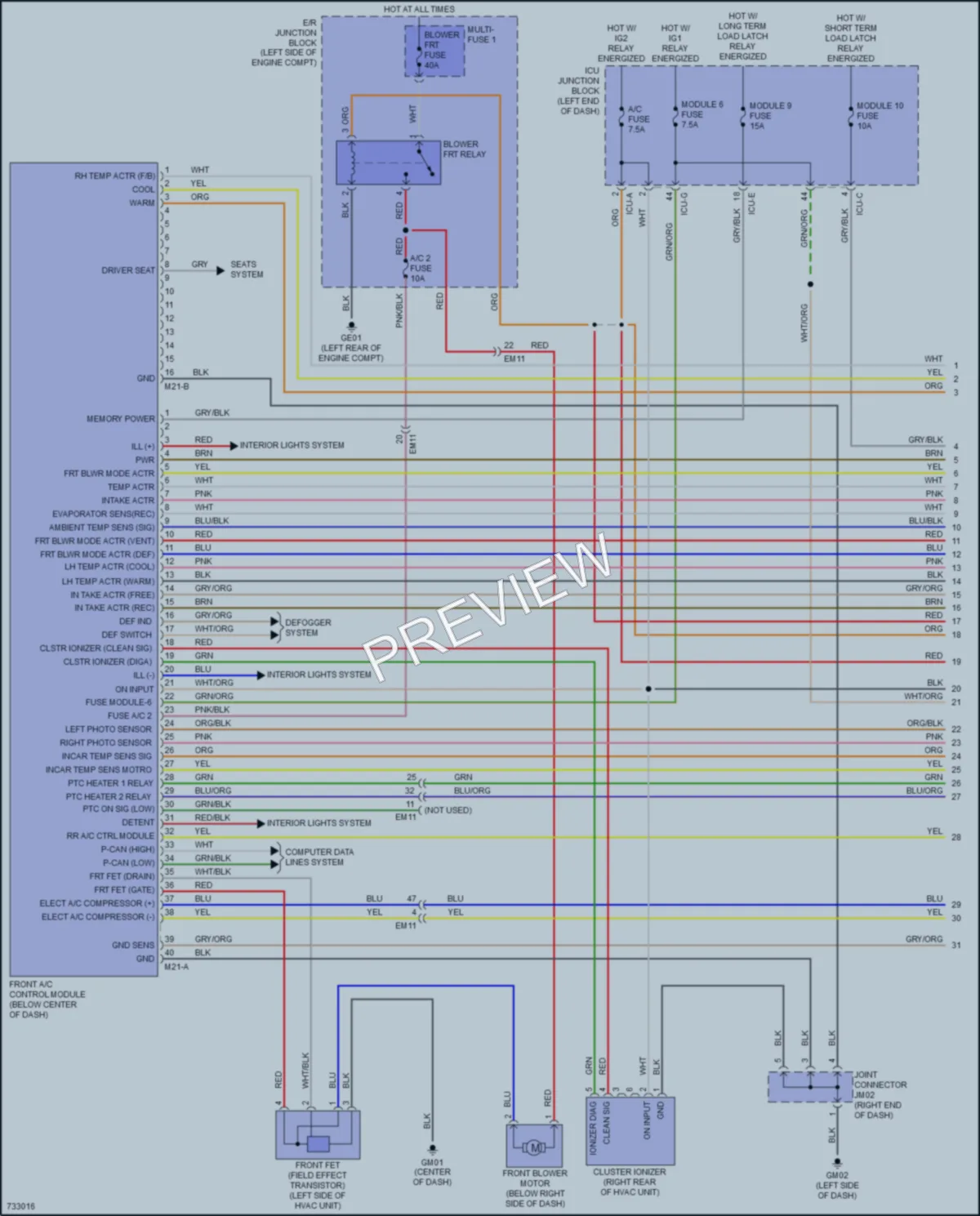 2021 Hyundai Palisade Air Conditioning wiring diagram preview