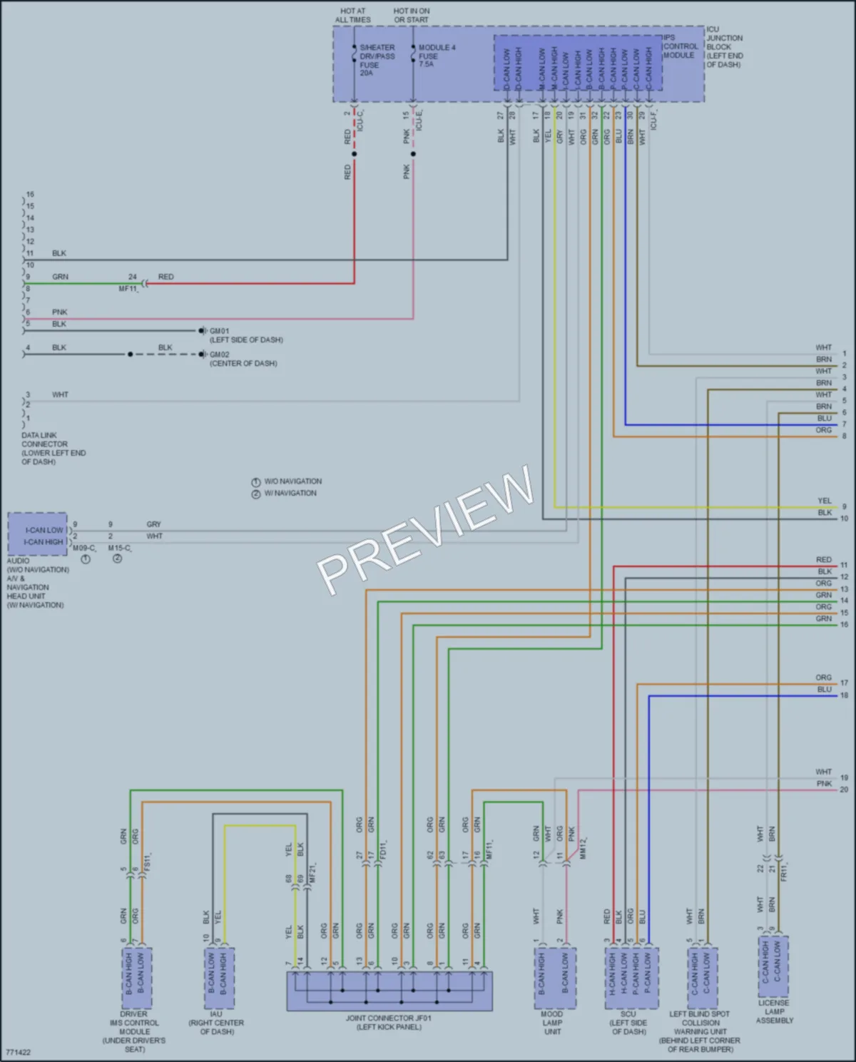 2021 Hyundai SantaFe Computer Data Lines wiring diagram preview