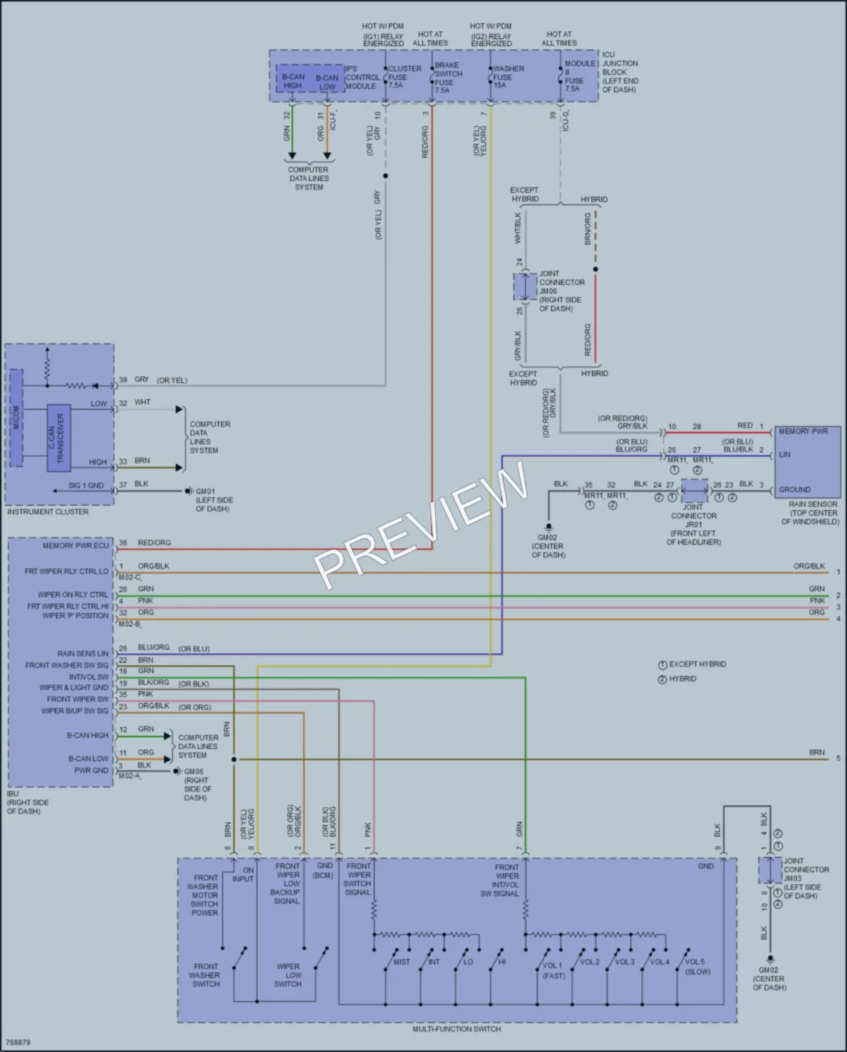 2021 Hyundai SantaFe Wiper Washer wiring diagram preview