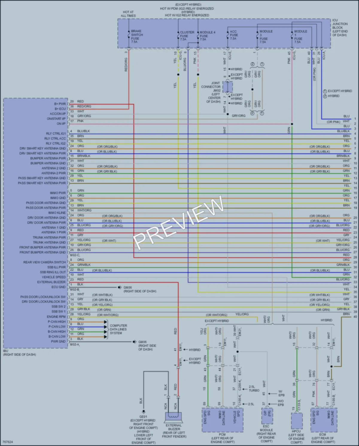 2021 Hyundai SantaFeHybrid Anti Theft wiring diagram preview