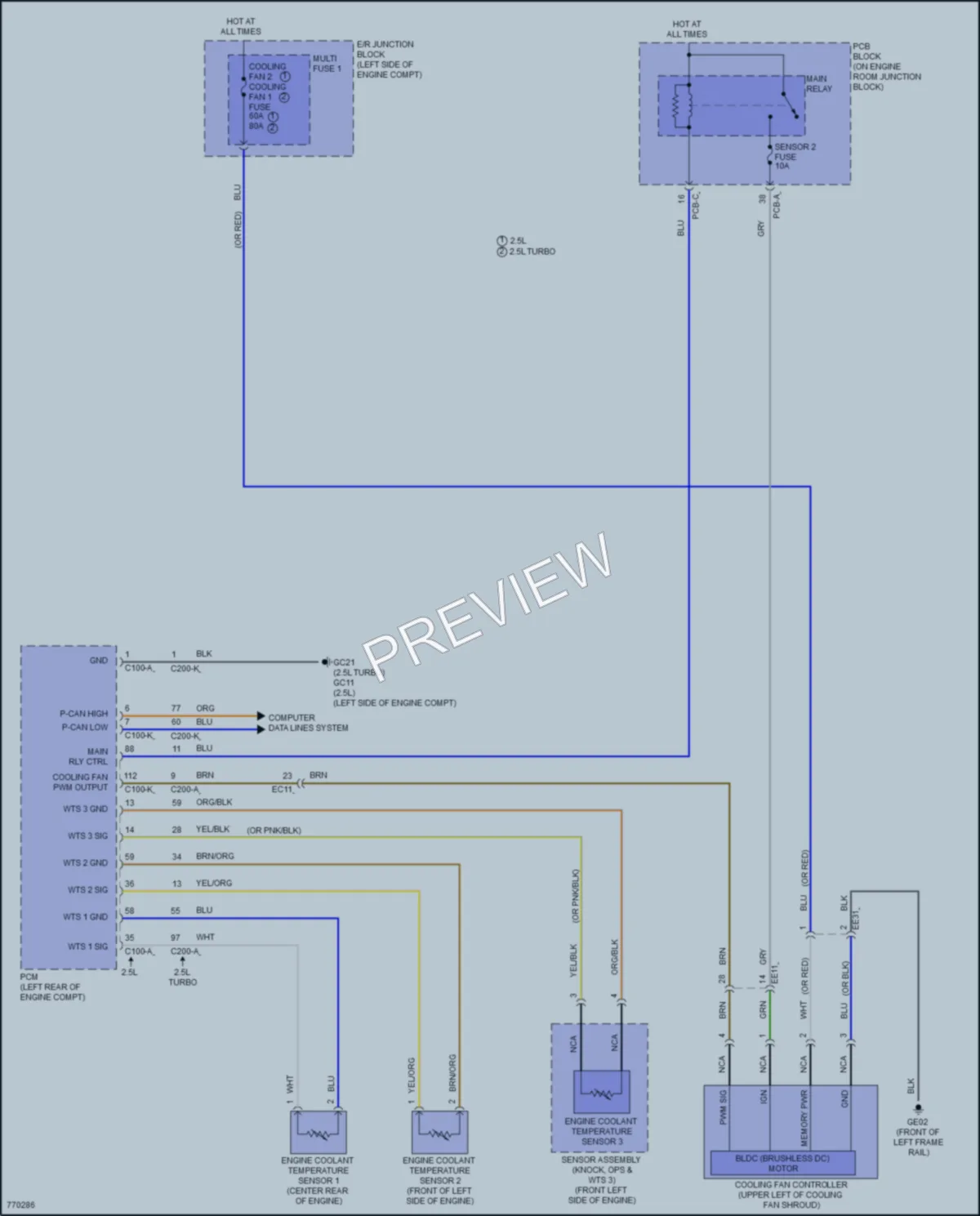 2021 Hyundai SantaFeHybrid Cooling Fan wiring diagram preview