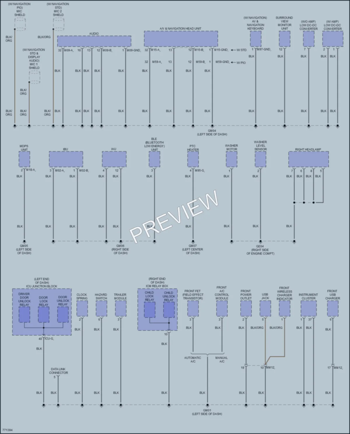 2021 Hyundai SantaFeHybrid Ground Distribution wiring diagram preview