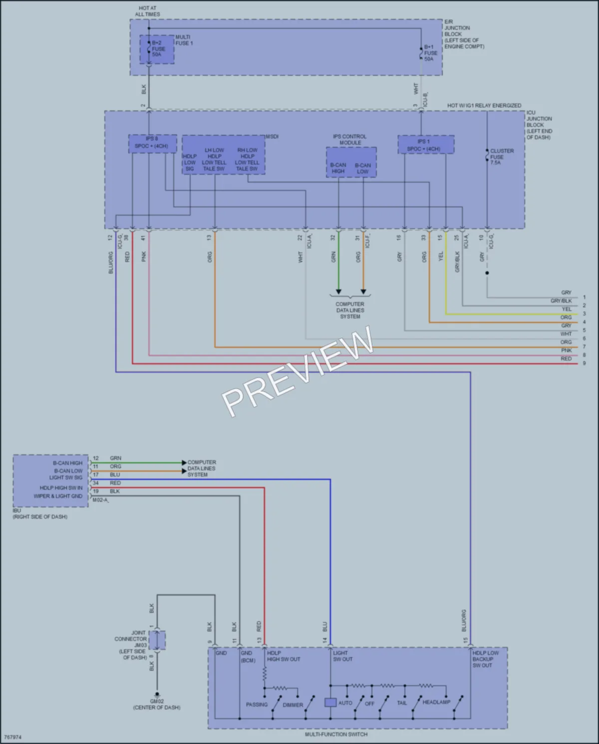 2021 Hyundai SantaFeHybrid Headlights wiring diagram preview