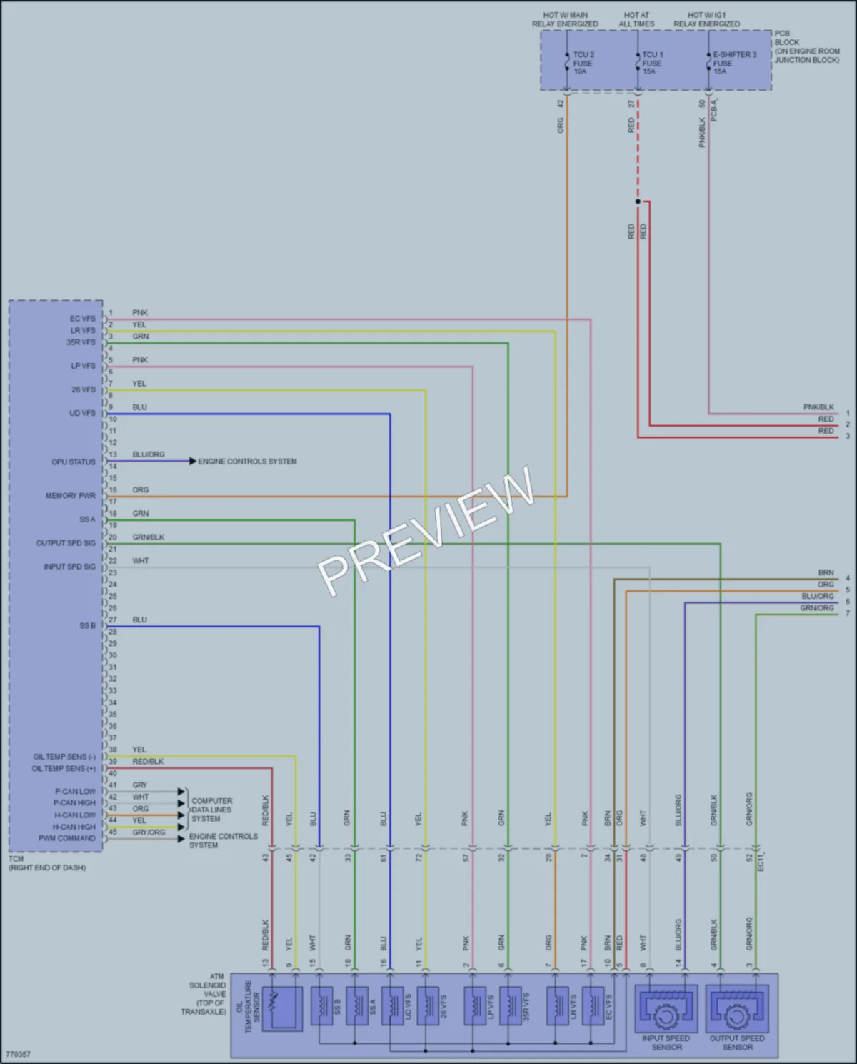 2021 Hyundai SantaFeHybrid Transmission wiring diagram preview