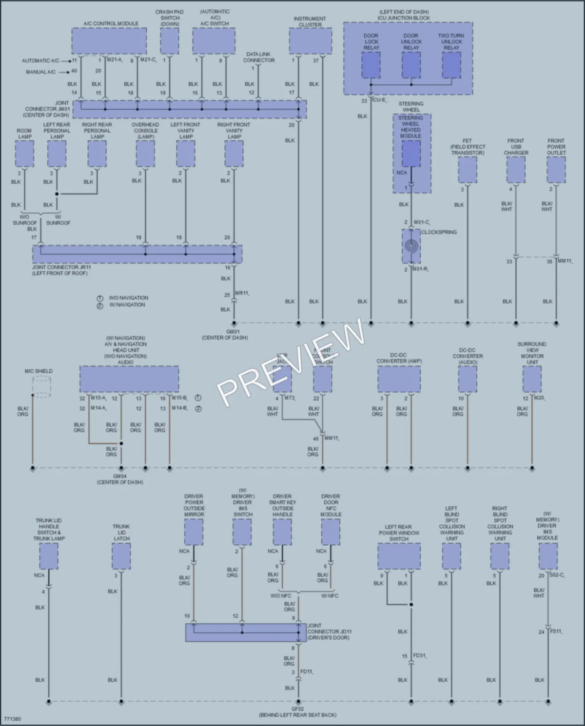 2021 Hyundai SonataHybrid Ground Distribution wiring diagram preview