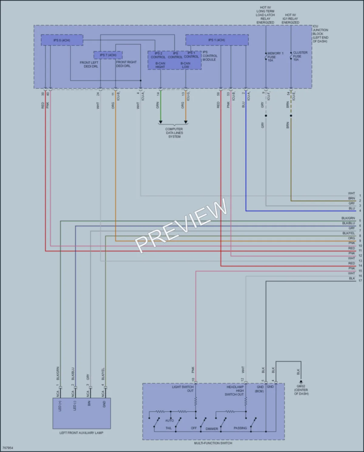 2021 Hyundai SonataHybrid Headlights wiring diagram preview