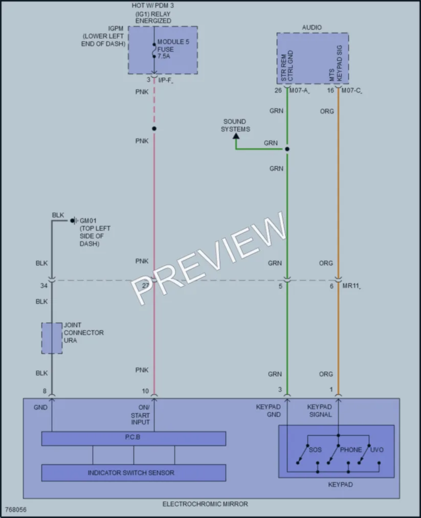 2021 Hyundai Veloster Power Mirrors wiring diagram preview