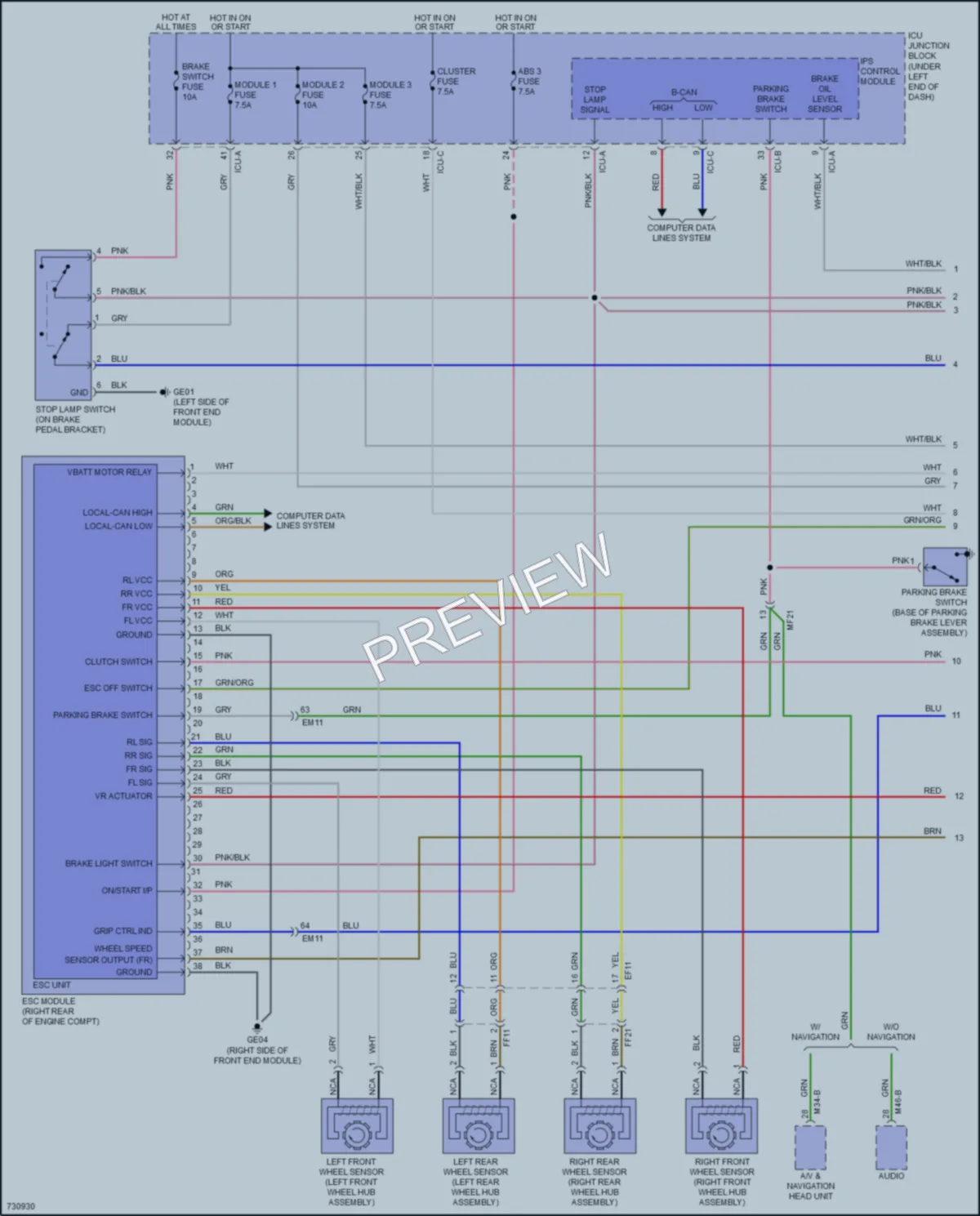 2021 Hyundai Venue Anti Lock Brakes wiring diagram preview