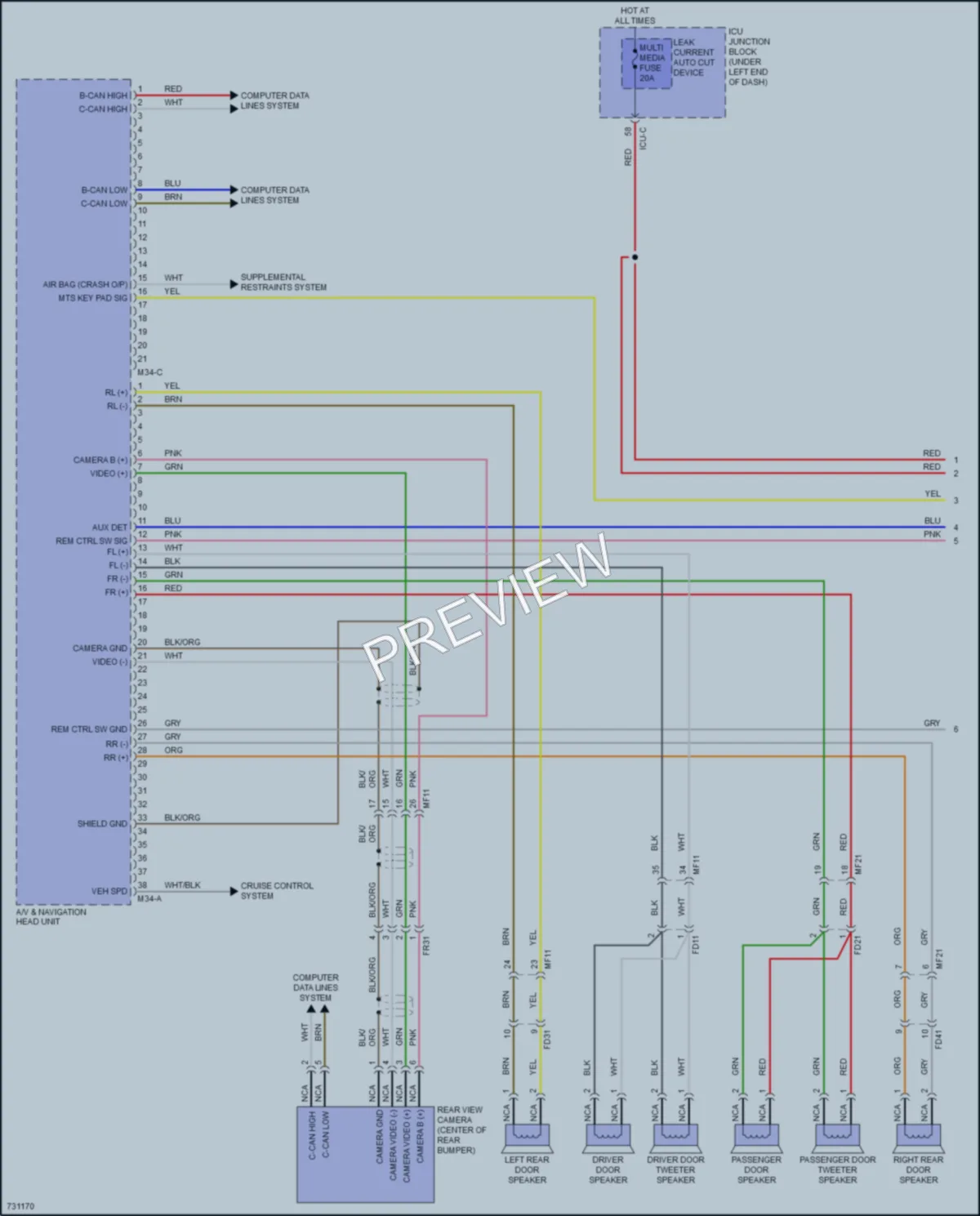 2021 Hyundai Venue Radio wiring diagram preview