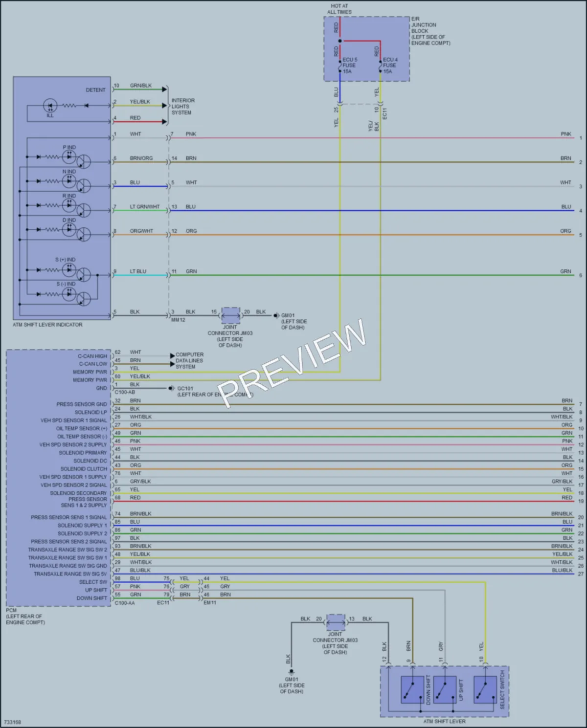 2021 Hyundai Venue Transmission wiring diagram preview