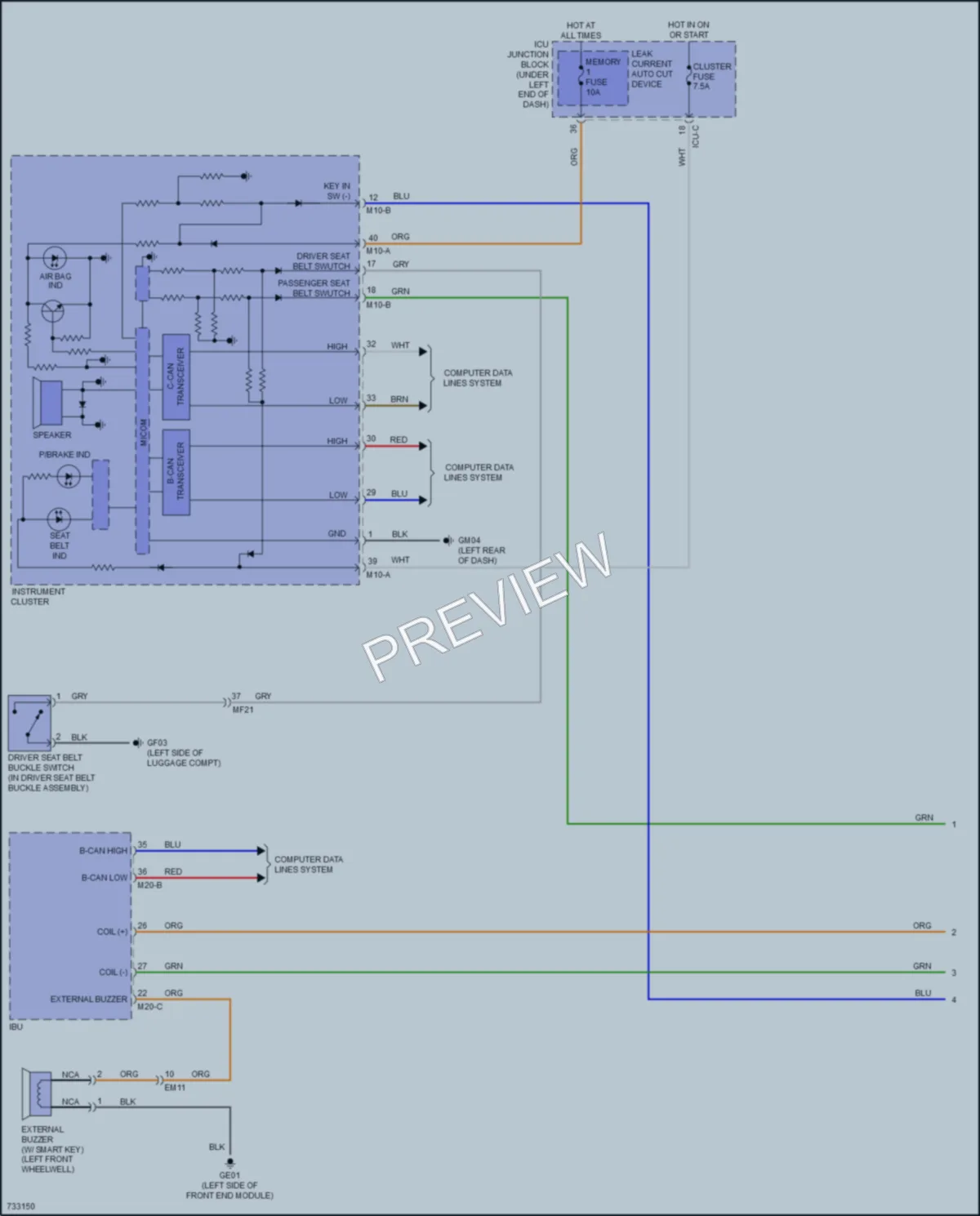 2021 Hyundai Venue Warning Systems wiring diagram preview