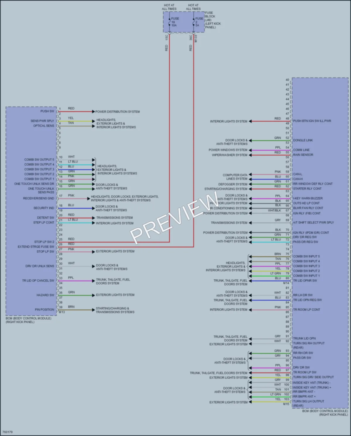 2021 Infiniti Q50 Body Control Modules wiring diagram preview