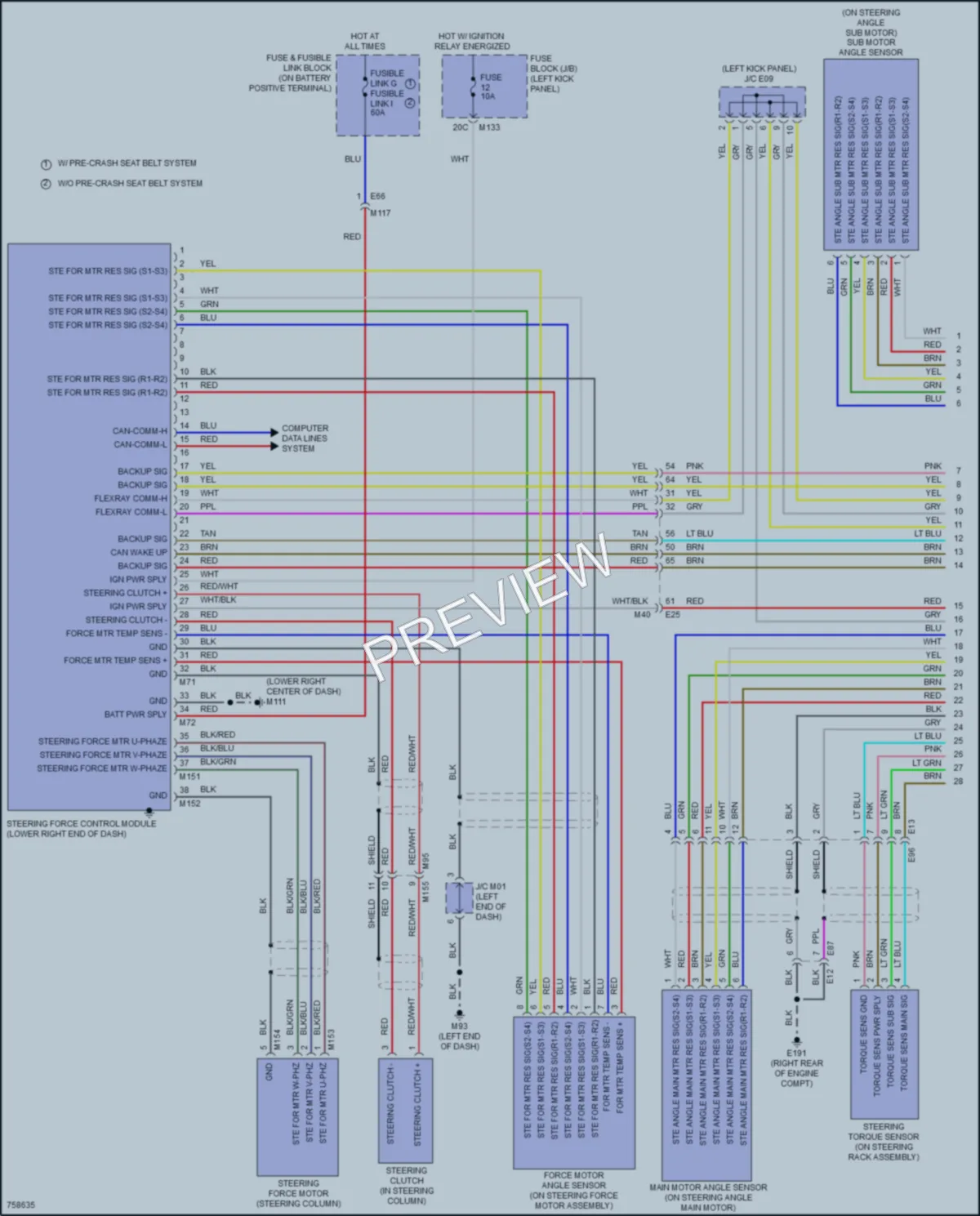 2021 Infiniti Q50 Electronic Power Steering wiring diagram preview