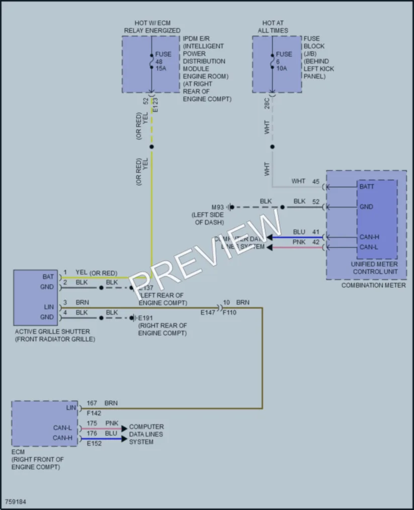 2021 Infiniti Q60 Active Bodyworks wiring diagram preview
